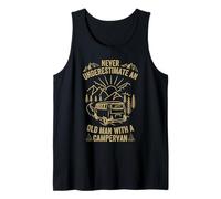 Hombre Nunca subestimes a un anciano con una autocaravana que acampa Camiseta sin Mangas