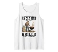 Hombre Nunca Subestimes a un Anciano Que todavía asaba en Setenta Camiseta sin Mangas