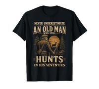 Hombre Nunca Subestimes a un Anciano Que todavía Caza en Setenta Camiseta gráfica económica