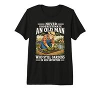 Hombre Nunca Subestimes a un Anciano Que todavía Trabaja en Sus 70 años Camiseta Premium