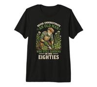 Hombre Nunca Subestimes a un Anciano Que todavía Trabaja en Sus 80 años Camiseta Premium
