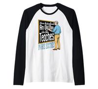 Hombre Nunca Subestimes a un Anciano Sigue enseñando a un Profesor Camiseta Manga Raglan