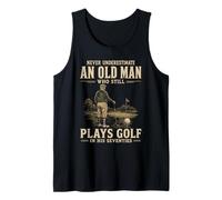 Hombre Nunca Subestimes al Viejo Que todavía Juega Golf en los Setenta Camiseta sin Mangas
