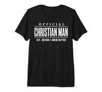 Hombre Official Christian Man EST. Before I Knew Better Mens Camiseta Premium