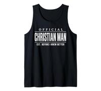 Hombre Official Christian Man EST. Before I Knew Better Mens Camiseta sin Mangas