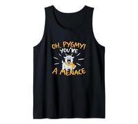 Hombre Oh pigmeo Eres una Amenaza Cabra Divertida para los criadores de Cabras Camiseta sin Mangas