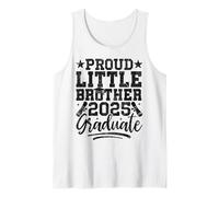 Hombre Orgulloso Hermano Pequeño Graduado Clase de 2025 Camiseta sin Mangas