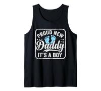 Hombre Orgulloso Nuevo papá, es un niño, Padre por Primera Vez, papá Futuro Camiseta sin Mangas
