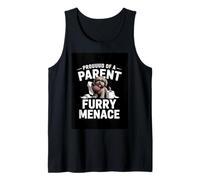 Hombre Orgulloso padre de Furry Menace Pet Arte gráfico Día del Padre Da Camiseta sin Mangas