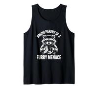 Hombre Orgulloso padre de una amenaza peluda Humor divertido Día del Padre Papá Camiseta sin Mangas