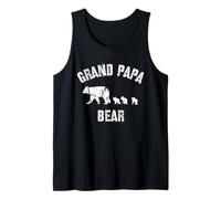 Hombre Oso vintage para papá con 3 tres cachorros, regalo para abuelo Camiseta sin Mangas