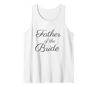 Hombre Padre de la Novia, Boda y Padre Nupcial, Fuente de Escritura Negra Camiseta sin Mangas