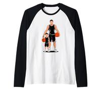 Hombre Padre E Hijo Basketball Daddy Cesta Aro Jugador Camiseta Manga Raglan