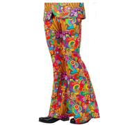 Hombre Pantalones Acampanados Disfraz 60s 70s Retro Fiesta Disco Hippie Adulto