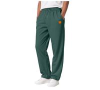 Hombre Pantalones Hombres Pantalones Elásticos Casual Corte Atlético Resistente Pantalones Ligero Cintura Elástica Corte Recto con Bolsillos para Trabajo Deporte Casual, Verde oscuro #2, 3XL