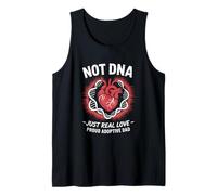 Hombre Papá adoptivo, no ADN, solo amor verdadero, corazón, Día del Padre, papá Camiseta sin Mangas