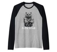 Hombre Papa Bear, Oso Vikingo, Guerrero, Odin, Berserker, mitos Vikingos Camiseta Manga Raglan
