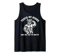 Hombre Papá con Barbudo Gracioso Toque mi Barba Diga Que Soy un Camiseta sin Mangas