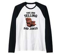 Hombre Papá Divertido Hace Humor para Hombres y Cuenta Chistes de papá Camiseta Manga Raglan