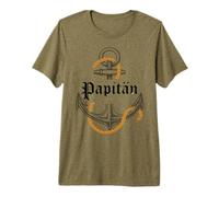 Hombre Papitän Dad & Captain of The Family Anchor Father's Day Camiseta Premium