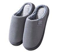 Hombre Para Hombre Casa Calzoncillos Cálidos Suave Flop Zapatillas Flip On Zapatos Pantuflas Pantuflas Zapatillas de Hombre, gris, 44 EU