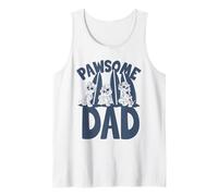 Hombre Paw Patrol Father's Day Pawsome Dad Camiseta sin Mangas