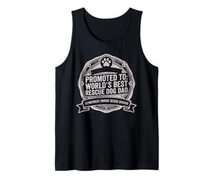 Hombre PAWDRE Promoted to World'S Best Rescue Dog Dad Camiseta sin Mangas