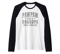 Hombre Pawpaw Like A Grandpa Only Cooler Funny Camiseta Manga Raglan