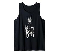 Hombre Perro Husky Siberiano Mushing Cool Retro Vintage 90s Alt Metal Camiseta sin Mangas