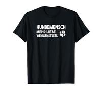 Hombre Perro Más Amor Menos Estrés Gráficos Perros Divertidos Camiseta