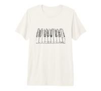 Hombre Piano Teclado Dibujo Pianista Compositor Camiseta Premium
