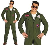 Hombre Piloto Combate Disfraz Militar Top Airman Aviador Traje Nuevo Fg
