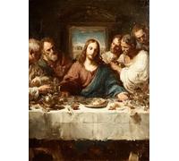 Hombre Pintar por Numeros Adultos, La úLtima Cena Pintar por Numeros Manualidades Adultos, DIY Paint by Numbers kits con Pinceles y Pinturas Acrílicas, Regalo Mujer, Home Decoration, 50x70cm 7-4084