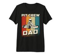 Hombre Pit Crew Dad Karting Fiesta de cumpleaños Racing Go Kart Dad Camiseta Premium