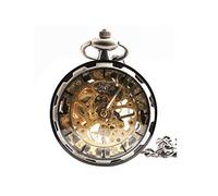Hombre Pocket Watch Reloj De Bolsillo Reloj De Bolsillo Clásico Sin Tapa Reloj De Bolsillo Mecánico Vintage Espejo De Cristal Reloj De Bolsillo con Engranaje Hueco Reloj de Bolsillo