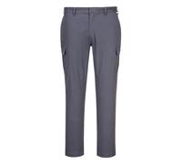 Hombre Portwest Corte Slim Elástico Combate Cargo Bolsillo Trabajo Pantalones 6