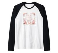 Hombre Pray More Worry Less Butterfly Floral Christian Faith Camiseta Manga Raglan