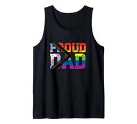 Hombre Progress Rainbow Proud Dad Fathers Day LGBTQ Trans Pride Camiseta sin Mangas