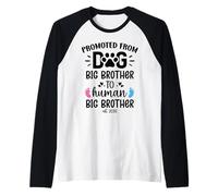 Hombre Promoted from Dog Big Brother Human Brother EST 2026 Big Bro Camiseta Manga Raglan