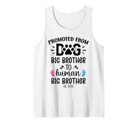 Hombre Promoted from Dog Big Brother to Human Brother EST 2026 Bro Camiseta sin Mangas
