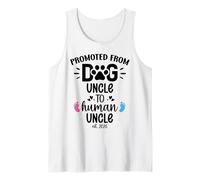 Hombre Promoted from Dog Uncle to Human Uncle EST 2026 New Uncle Camiseta sin Mangas