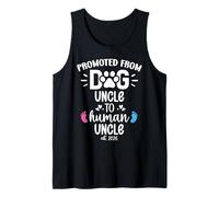 Hombre Promoted from Dog Uncle to Human Uncle EST. 2026 New Uncle Camiseta sin Mangas