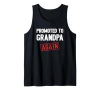 Hombre Promoted to Grandpa Again Grandparents Baby Announcement Camiseta sin Mangas