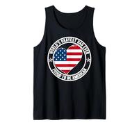 Hombre Promovido a papá Mejor papá Americano Bruh World'S Okayest Dad Camiseta sin Mangas