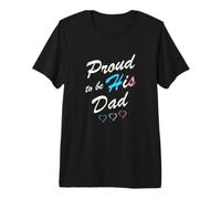 Hombre Proud To Be His Dad Transgender Pride Flag Trans Hijo Camiseta Premium