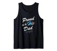 Hombre Proud To Be His Dad Transgender Pride Flag Trans Hijo Camiseta sin Mangas