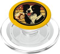 Hombre Puño Toca La Pata Border Collie PopSockets PopGrip para MagSafe