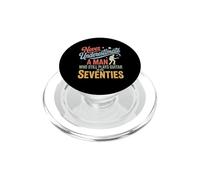 Hombre Que todavía Toca la Guitarra en Sus Setenta Guitarrista Retro PopSockets PopGrip para MagSafe