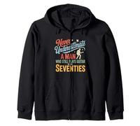 Hombre Que todavía Toca la Guitarra en Sus Setenta Guitarrista Retro Sudadera con Capucha