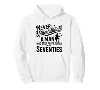 Hombre Que todavía Toca la Guitarra en Sus Setenta Guitarrista Retro Sudadera con Capucha